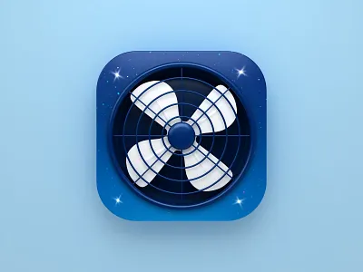 Fan - app icon 3d android app design fan icon icon design ios render webshocker
