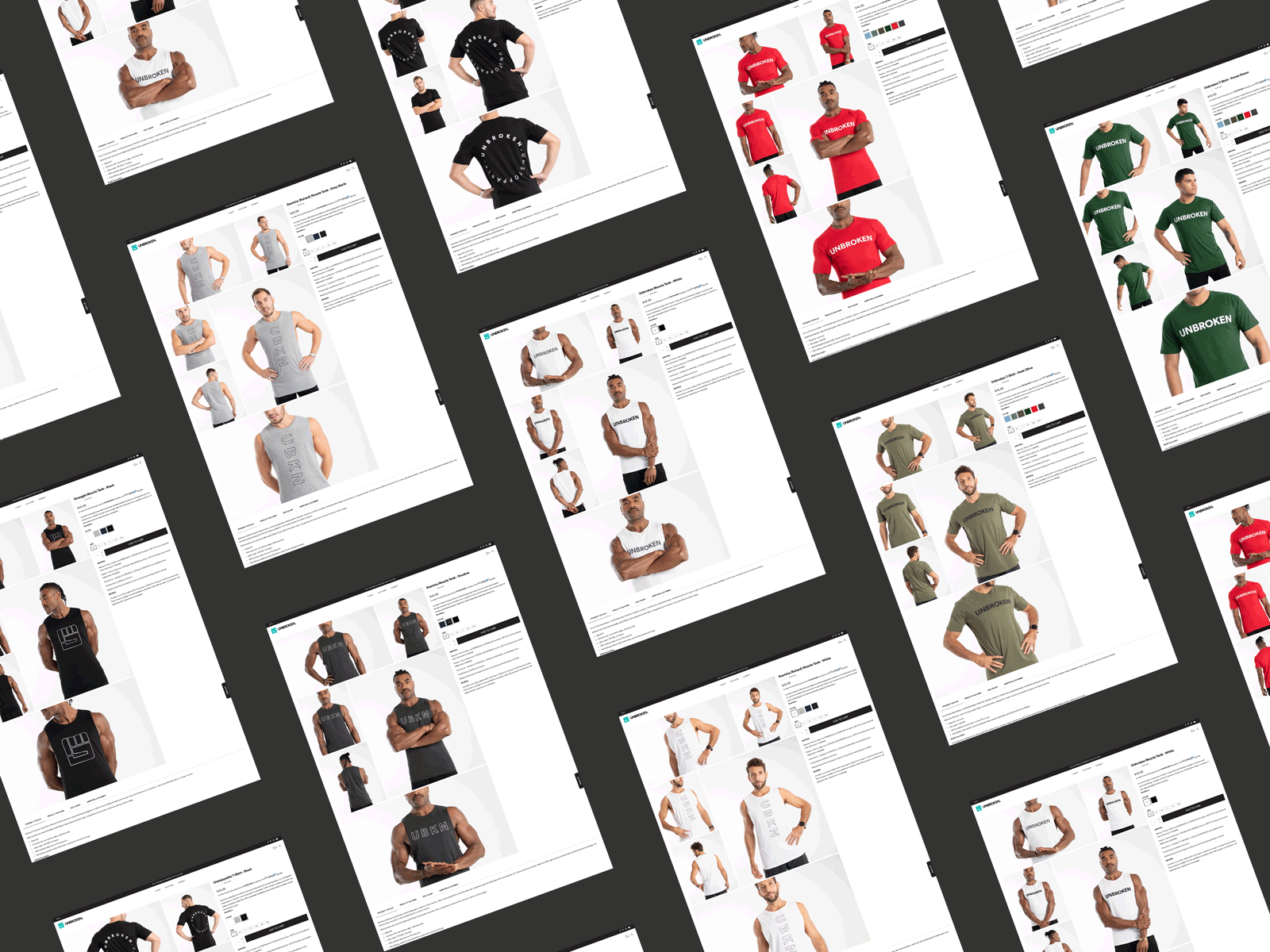 Unbroken Website brand brand identity branding branding design concept design ecommerce gymwear unbroken visual identity website