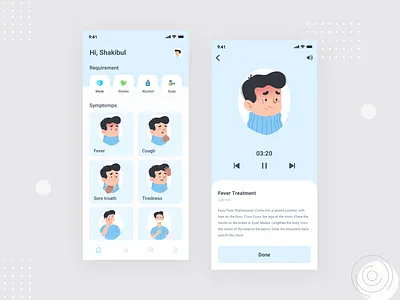 Freebie: Covid 19 Awareness App app app design clean corona coronavirus covid 19 flat freebie illstration ios ios app layout minimal mobile sketch ui ux ux design