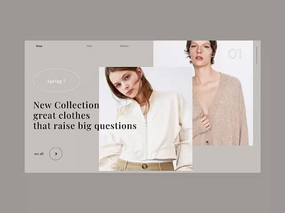 Homepage Loading Animation fashion motion motion design store design ui ui ux ui design webdesign website concept