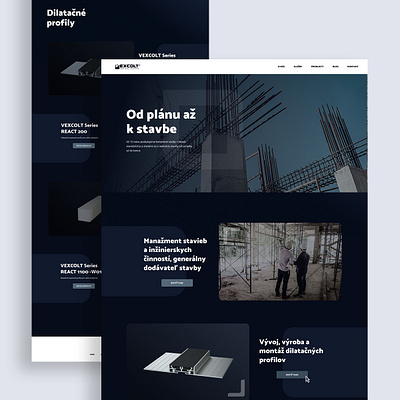 Landing page for construction company design landing page simple ui ux website