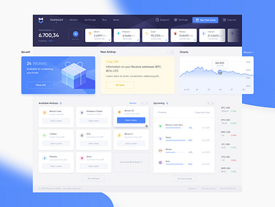 Cryptocurrency Wallet Dashboard (Legacy) bitcoin blockchain crypto cryptocurrency dashboad decentralized ethereum figma ui