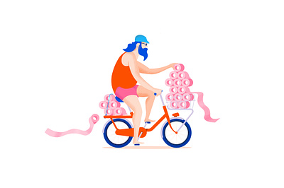 Day 1 Toilet paper bicycle illustration
