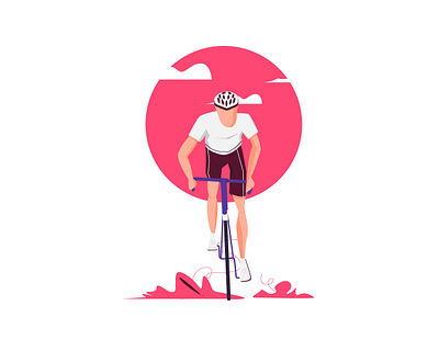 sunset cycling ]cycling logo cartoon design cycle cycler cycling cycling illustration cycling kit illustration illustrations men cycling sarwar ahmed shafi sunset cycling ui ux