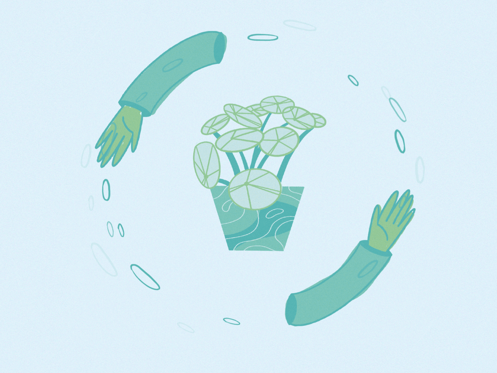Plant Mama 2d animation caring digital drawing framebyframe green illustration lockdown noise plant procreate quarantine selfcare slowlife
