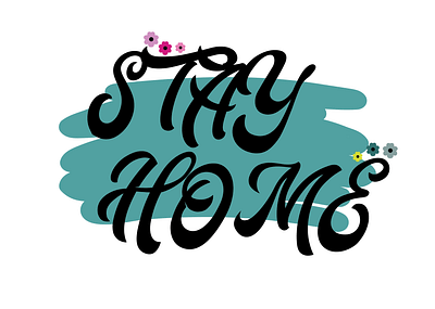 Stay Home icon typogaphy typographic vector