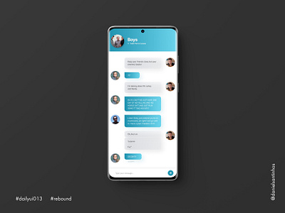 Daily UI #013 - Direct Messaging (Rebound) 013 aveiro chat chat app dailyui dailyui 013 dailyuichallenge direct messaging elvas freelancer messages messaging messaging app mobile mobile ui rebound trailer park boys ui design ui designer ui ux