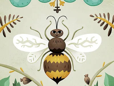 BeeKind bee bees biology garden green honey honeybee illustration insect nature nature illustration organic sustainability sustainable
