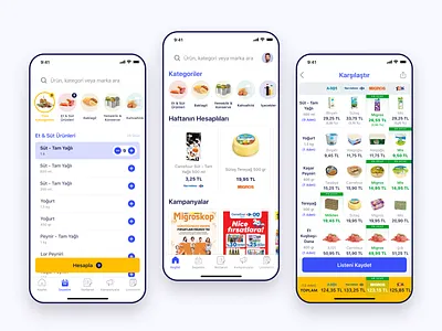 Market Price Comparison Application 🏪💸 android anlak app blue bursa design ios market mobile price ugur ui ux
