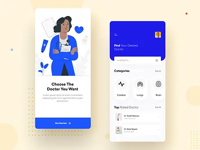 Doctor Consultation App app app concept appointment consultation design doctor doctor app doctor appointment dribbble best shot healthcare illustration ios medical minimal mobile mobile app design typography ui uiux user interface design