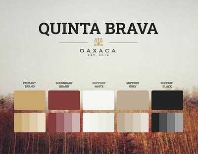 Brand creation - Quinta Brava authentic color color palette colorpalette colorscheme logo organic quinta brava rancho ui wholesome