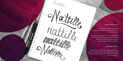 Natille - Branding Identity brand design brand identity branding business card businesscard caligraphic caligraphy design identity identity branding identity design logo logo design pink purple logo typographic typography violet