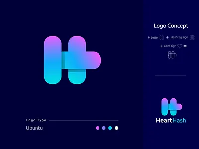 Hearthash Brand Logo 3d abstract 3d logo abstract app icon brand identity branding clean design concept logo design creative creative direction creative logo graphicdesign illustration logo letter logo logodesign love logo modern logo