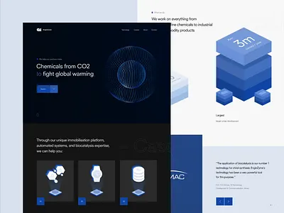 EngineZyme animation chemistry future grid home page interaction landing minimalism motion typography ui ux webdesign