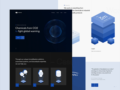 EngineZyme animation chemistry future grid home page interaction landing minimalism motion typography ui ux webdesign