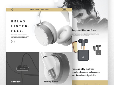 Multiple Brand Webpage app concept design earbuds earphone earphones earpods flat headphone landing page landing page design minimal typography ui ux design web web design webdesign website website design