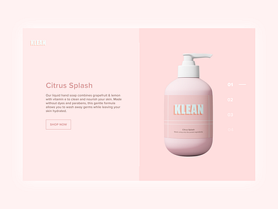 Soap Label - Weekly Warmup brand clean dribbbleweeklywarmup figma landingpage minimal pink soap uidesign