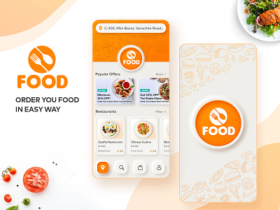 Food order/delivery app 2020 trends app design app ui food food app food delivery food delivery app food illustration food ordering app foodie mobile app mobile design photoshop restaurant app ui ux ui design