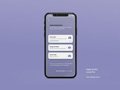 Daily UI #031 - Upload Files app appdesign dailyui dailyui031 dailyuichallenge design files gradient interfacedesign job ui uidesign upload xd