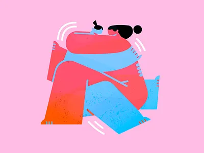 Massive hug art characterdesign characters colorful design flatdesign illustration vector