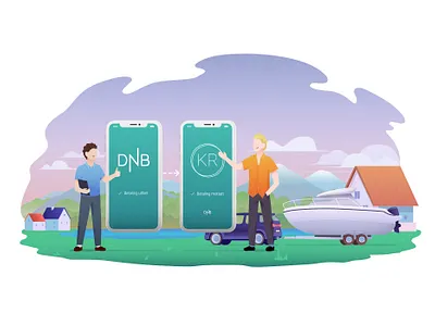 Boat trading boat corporate design graphics illustration illustrator landingpage landscape site trading vector yachts