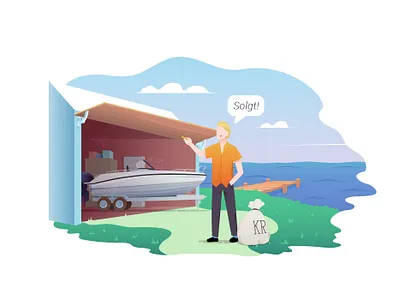 Boat trading 3 ai boat business corporate graphics illustration illustrator landingpage sail sale trade trading vector yacht yachting