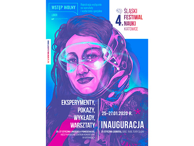 4 Silesian Science Festival design ilustrations poster