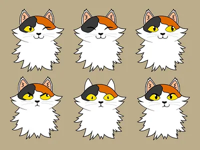 Cat Character adobe illustrator animal cat character character design characterdesign design drawing emoji emotion flat illustration kawaii vectorart