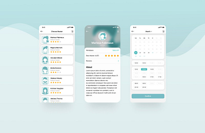 The Barbers app app design barbers presentation ui ux