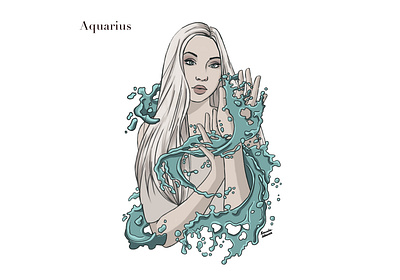 Zodiacs: Aquarius illustration zodiac zodiac sign