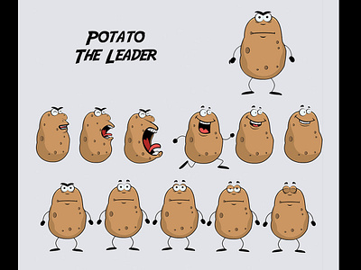 Potato The Leader cartoon cartoon character character character animation character design characterdesign characters design digitalart illustration potato potatoes spreadsheet vector vectorart