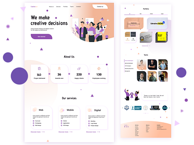 Creative Agency landing page agency creative agency creative design designstudio flatdesign landing page ui uiux webdesign