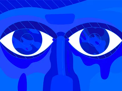 2 march 2020 2020 adobe illustrator blue eye flat fluid glitch illustration vector wavy world
