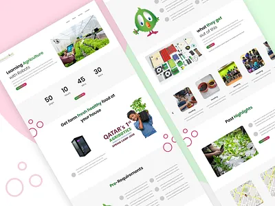 Sciencotonic Landing Page design agriculture branding clean ui homepage landing page minimal pink robotic school science science fiction sciencotonic scientific screen typography uiuxdesign xd design
