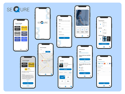 SeQure Mobile App design health mobile design uidesign ux desgin