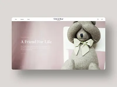 Grin & Bear London: Homepage animation brand identity flat identity interaction logotype luxury brand luxury font luxury logo luxury website silk studio ui design web design webflow