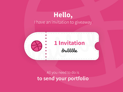 Dibbble Invitation invitation invite