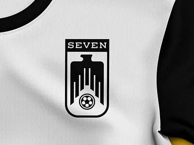 Seven Academy Logo Breakdown black brand identity branding design emblem football logo logotype simple simplistic sketch soccer soccer badge soccer logo symbol white yellow