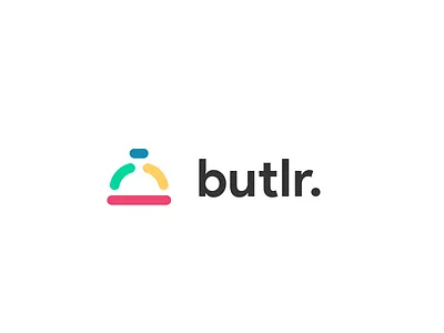 butlr - Logo app branding catering chef colorful logo cooking design flat food icon illustration logo logo design logotype plate simple software typography vector waiter