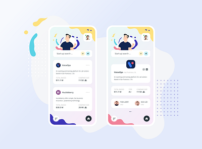 Start-up Directory - App adobe xd android app clean ui dayliui flat illustration mobile app design mobile design mobile ui start up ui ux