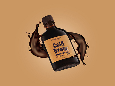Missile Coffee - Cold Brew adobe illustrator adobe photoshop badge box design brand identity branding branding design coffee coffeeshop cold brew coldbrew label design logo packaging design retro vintage vintage badge visual identity