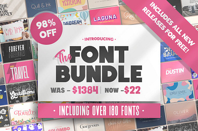 The HUGE Font Bundle best fonts branding deal design display fonts download fonts font font bundle font design fonts fonts bundle fonts collection graphic design lettering logo fonts special offers typeface typefaces typography vintage fonts