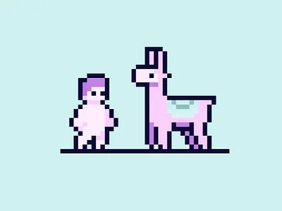 Cotton Candy Pixel Llama design digital digital art graphic illustration llama pink pixel pixel art pixelart ui user interface visual visual design