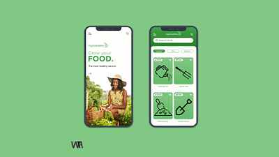 Grow your food mobile layout branding mobile typography ui ux