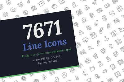 7671 Line Icons branding dashboard design flat icons graphic design icon icons icons design social media startup startup icon