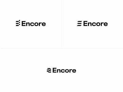 Encore logo branding clean concept dark design logo modern monochrome monogram typography vector white