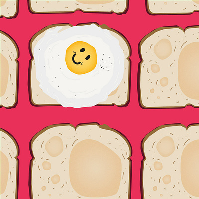 egg and bread friendship.. A story for bored friends abstact advertizing art design fun illustration youth