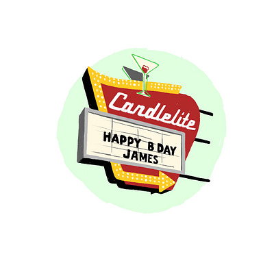 Candlelite chicago illustration neon neon sign pizza