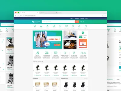 RentZania Website Ui design creative creative design ecommerce ecommerce design ecommerce shop landing page product shopping shopping cart ui ui ux ui design uidesign uiux ux web design website