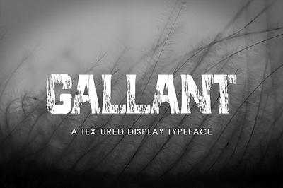 Gallant - A Textured Display Font abc alphabet background design display font handmade hipster label lettering logo modern poster print script sign type typeset typography vector